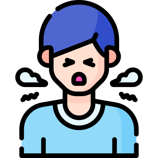 icone d'une personne présentant des difficultés de respiration